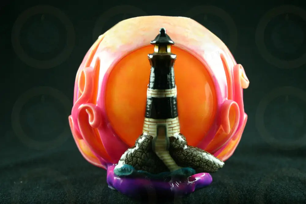 Lighthouse Orange Sunset Candle