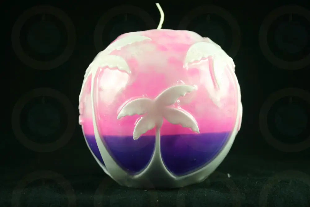 White Palm Trees with Pink Blends Candle