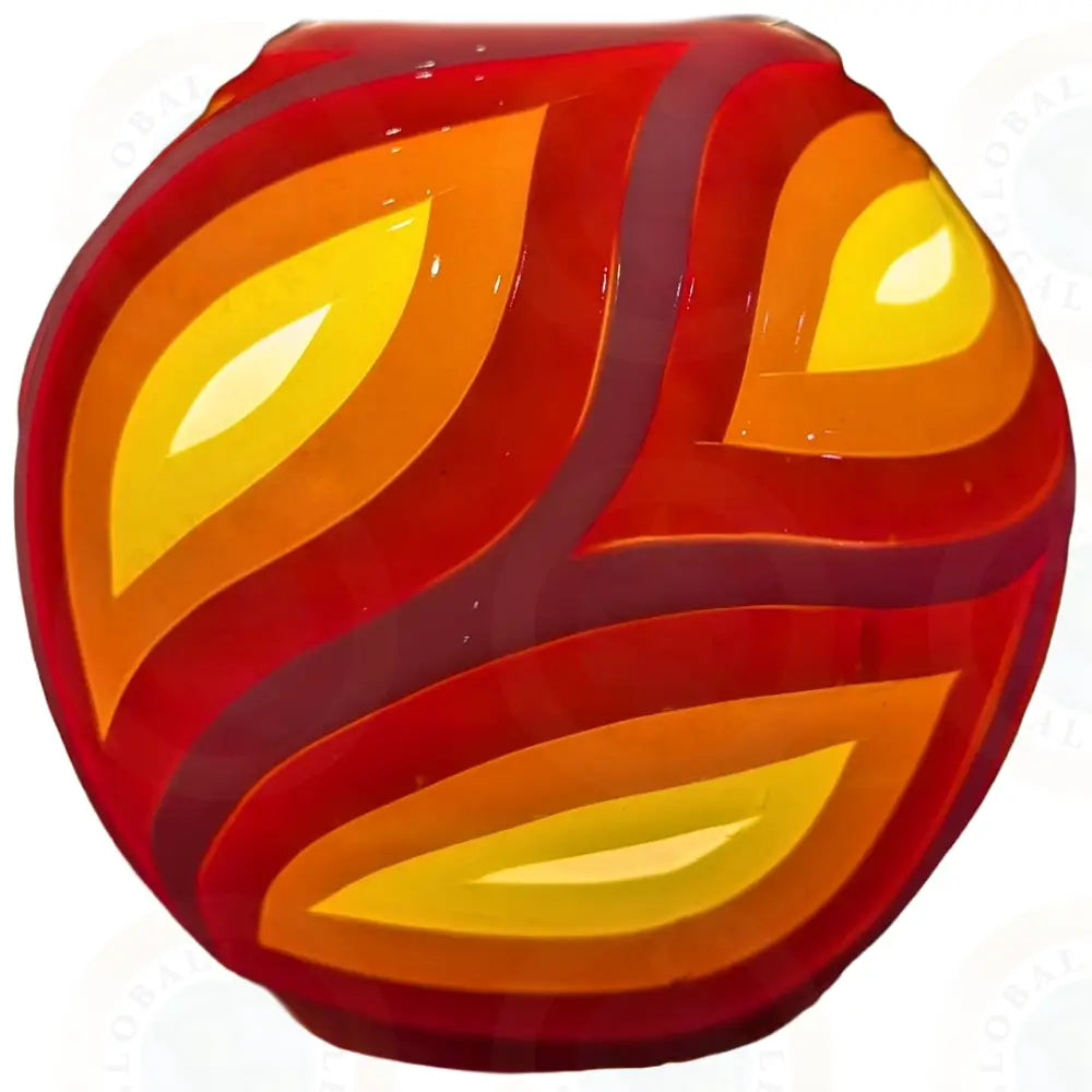 Art Deco Groovy Yellow Orange Red