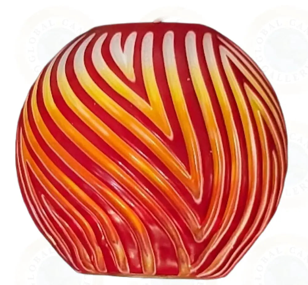 Art Deco - Line Illusion Red with Orange illumination