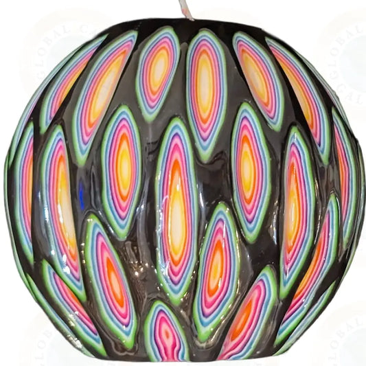 Art Deco Multicolor Straight Multicolor & Black