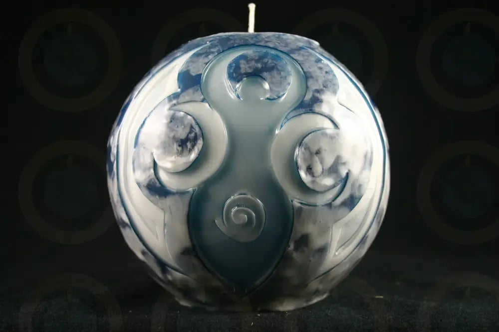 Blue Art Candle