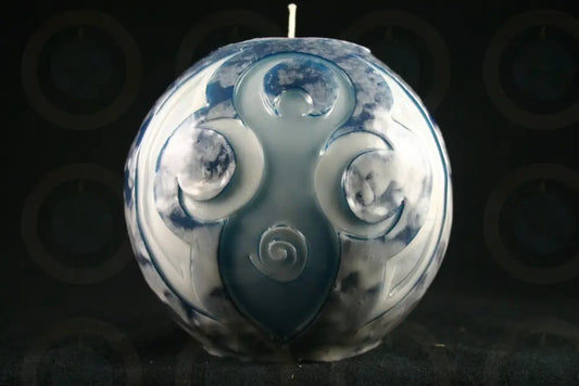 Blue Art Candle