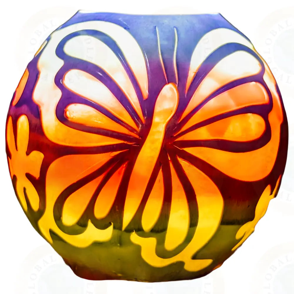 Butterfly with Flowers Multicolor & Blue