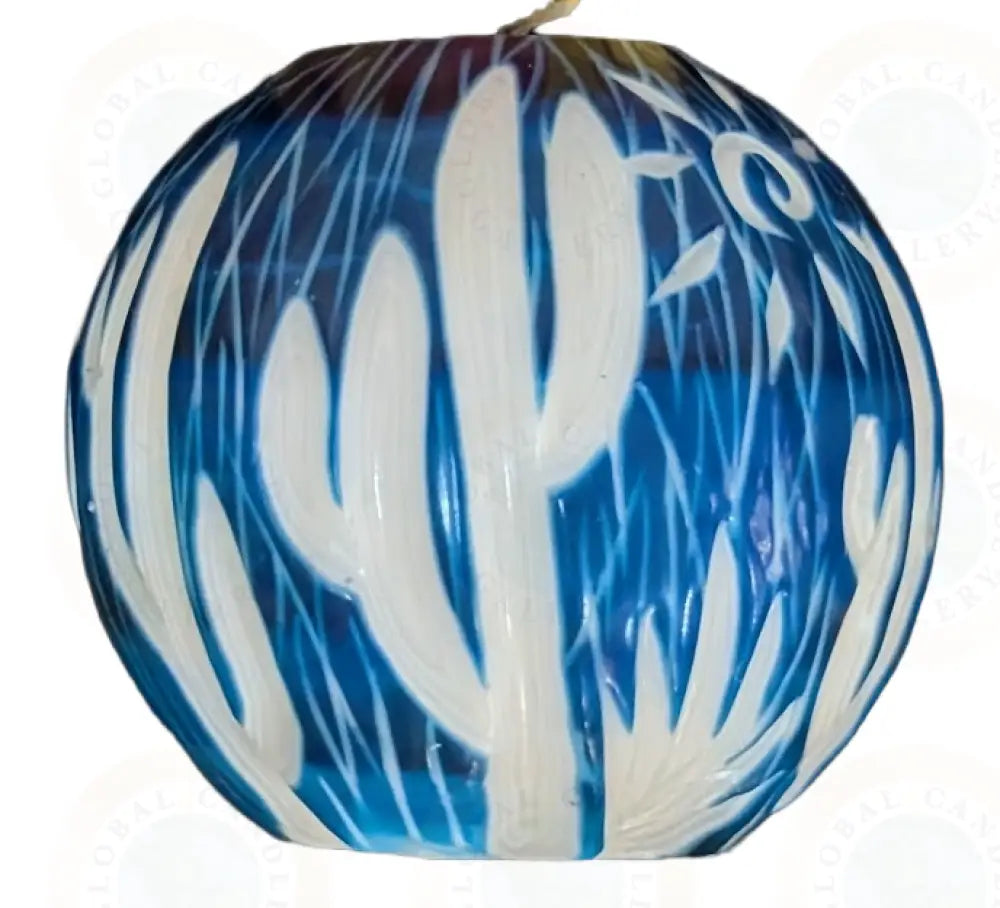Cactus (Wood/Coconut) Blue & White