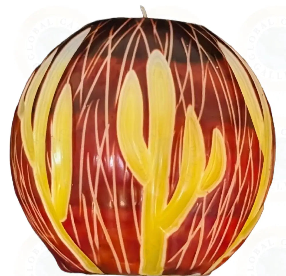 Cactus (Wood/Coconut) Brown & Yellow