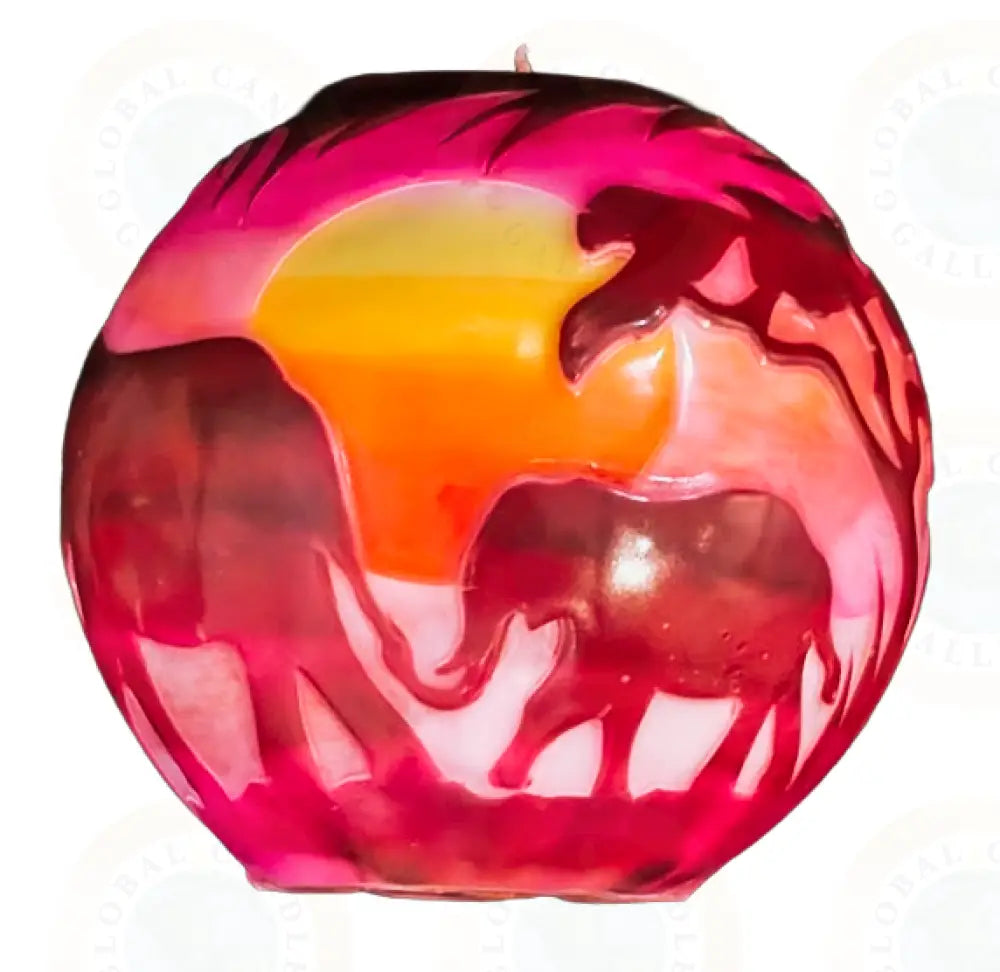 Elephant - African Safari Pink Safari Sunset & Brown