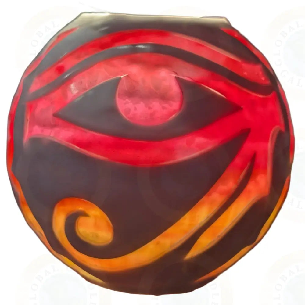 Eye of Ra with Ankh Yellow Orange Red & White