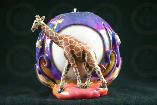 Giraffe on Purple Candle