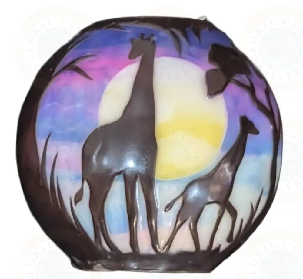 Giraffe Safari Purple Safari Sunset & Black