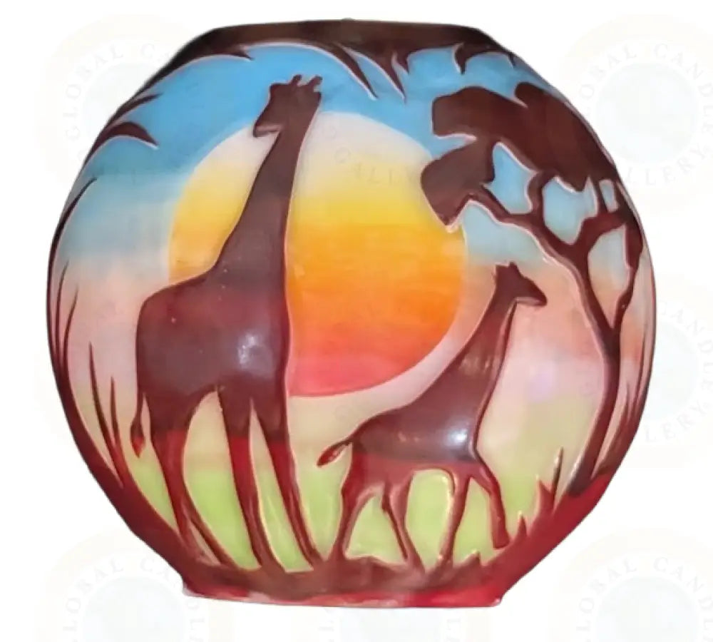 Giraffe Safari Sky Blue Safari Sunset & Brown