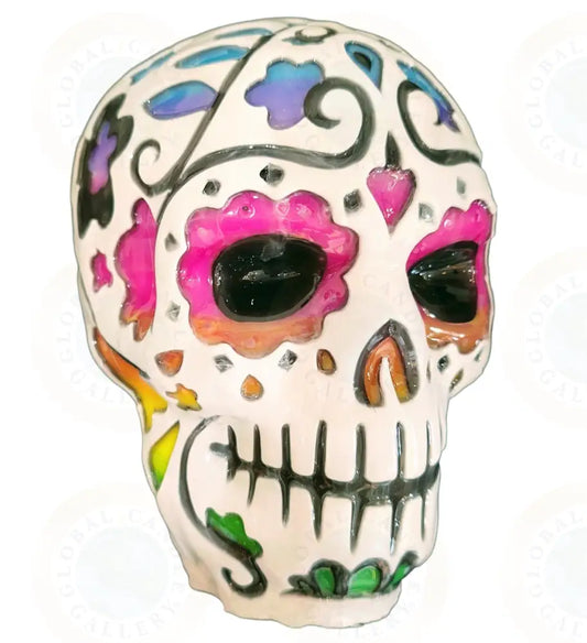 Large Decorative Flower Skull