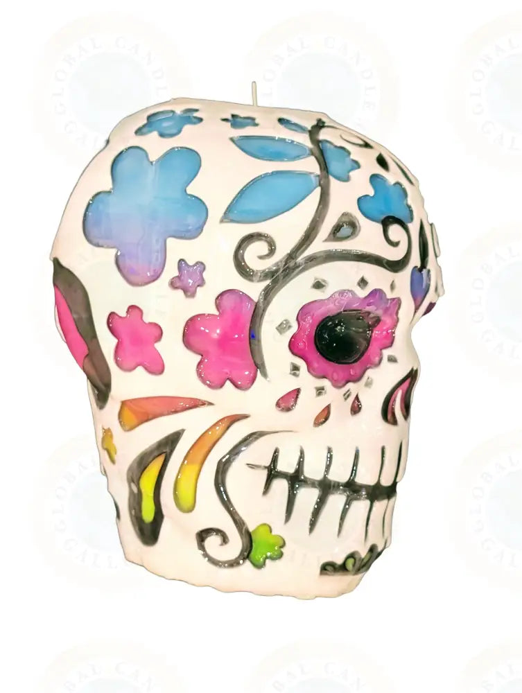 Large Decorative Flower Skull