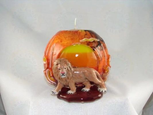Lion Sun Candle