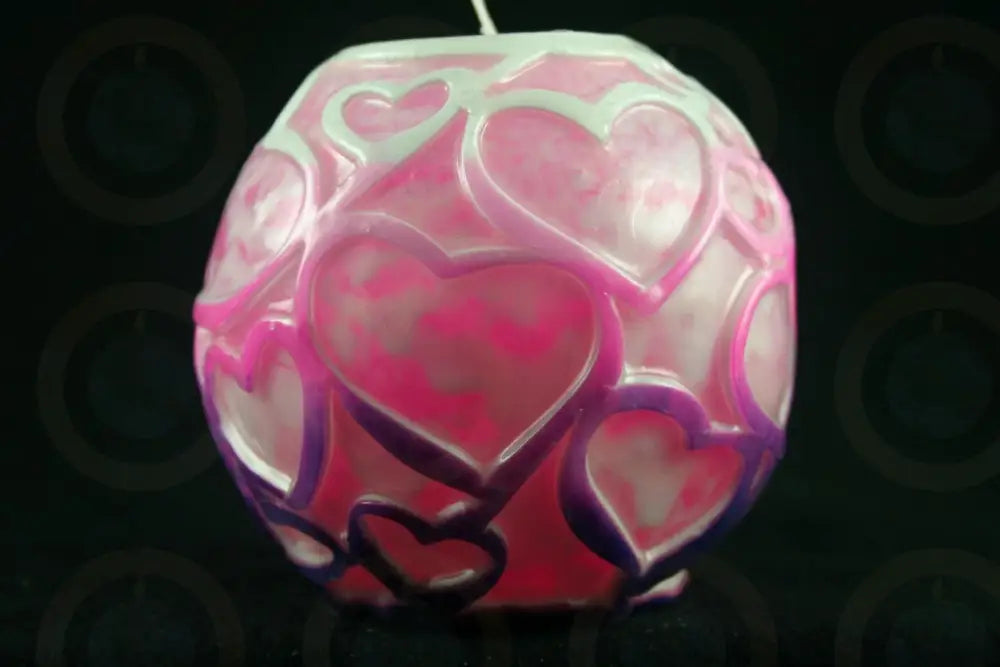 Lots of Heart Pink Candle