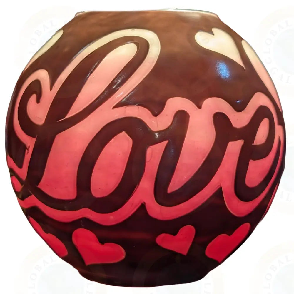 ’Love’ with Hearts Black and Pink