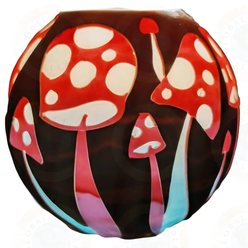 Mushrooms Red Blue and Black - Amanita