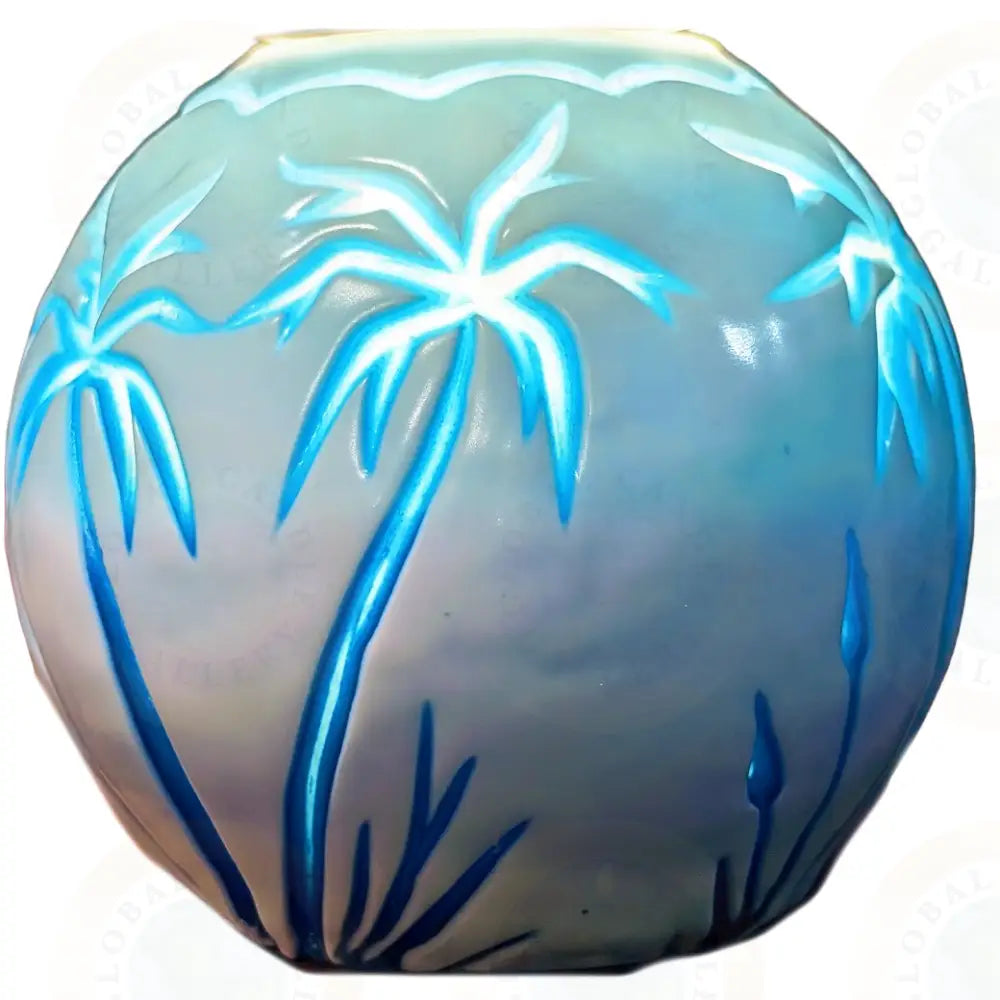 Palm Tree Blue & White