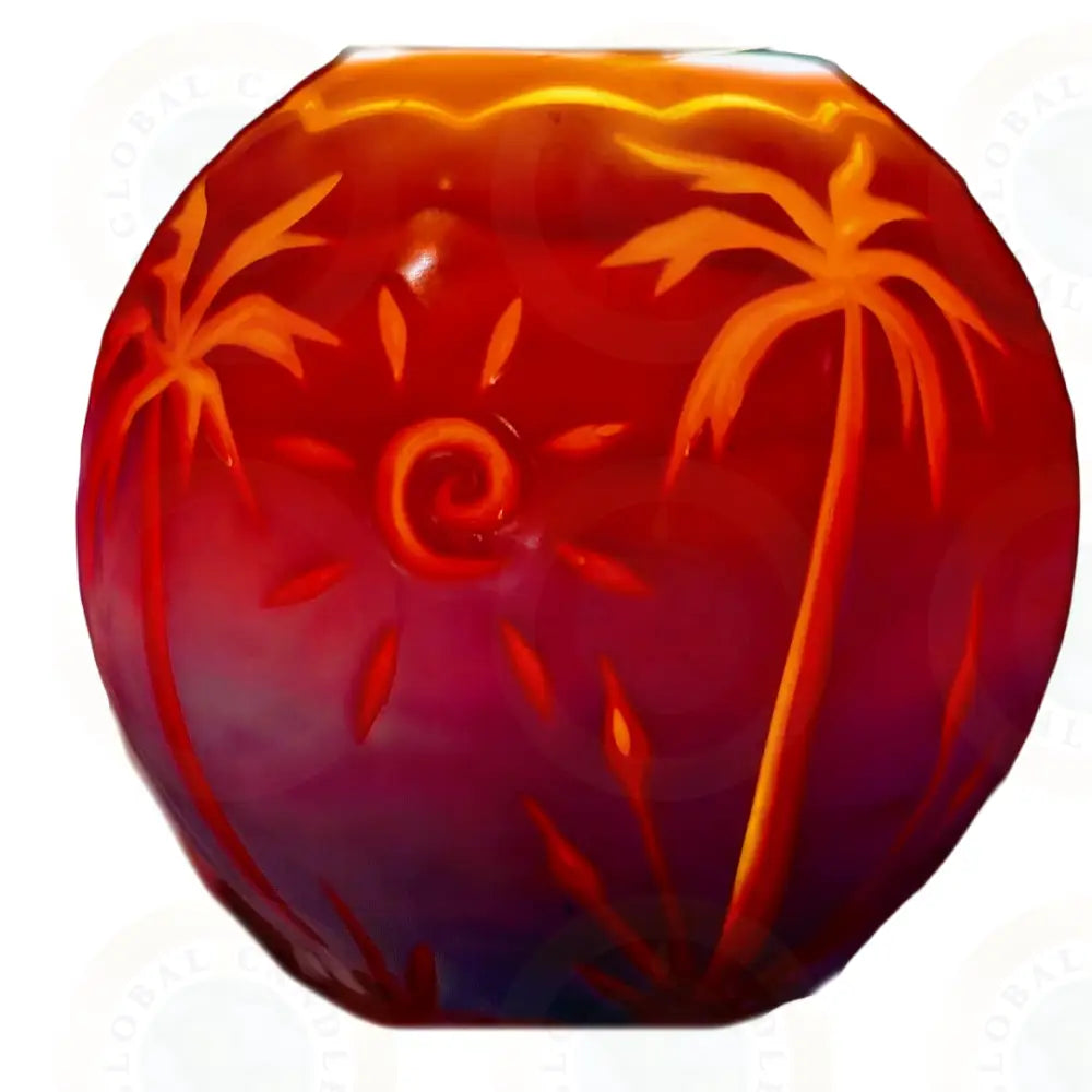 Palm Tree Orange & Blue