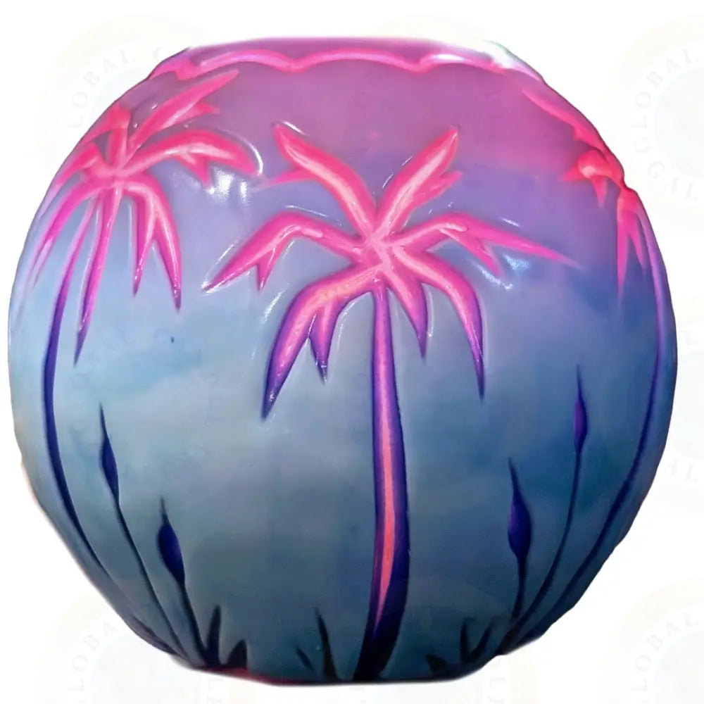Palm Tree Purple & Light Blue