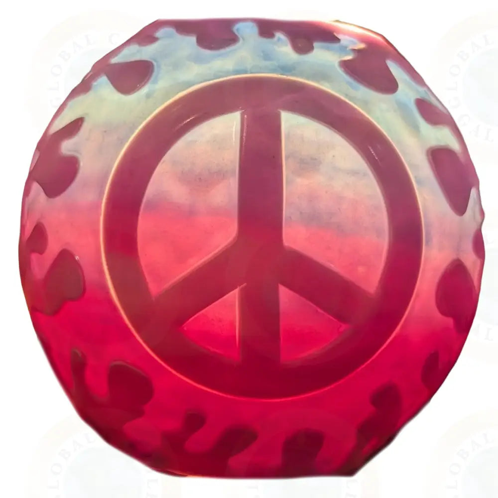 Peace Sign Splatter Pink Purple & Blue
