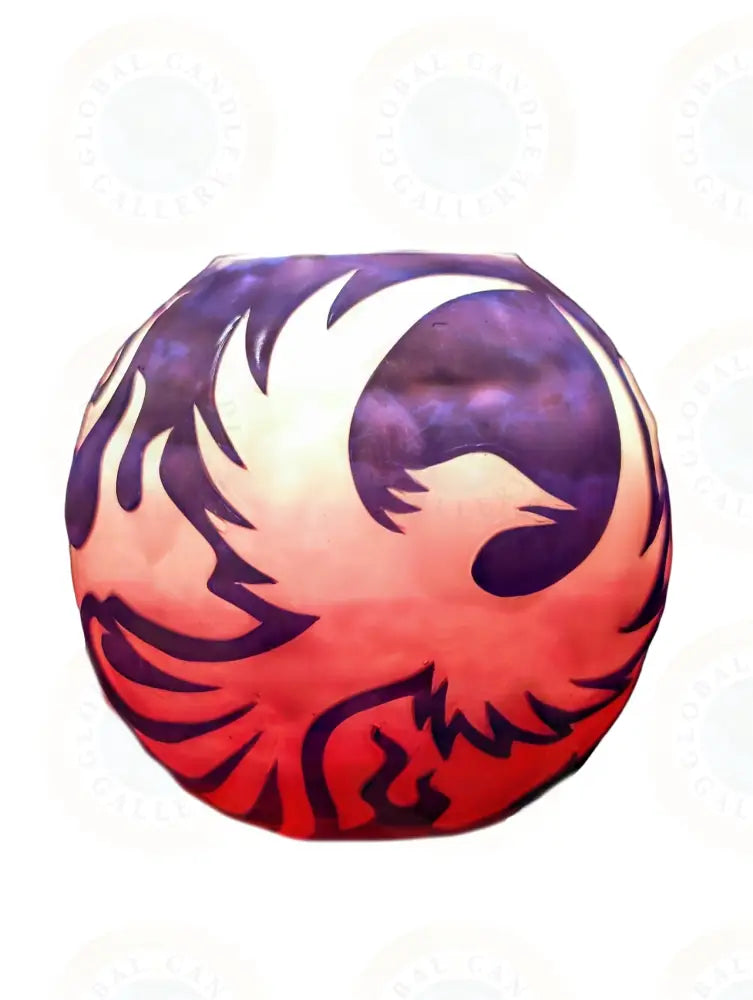 Phoenix Bird with Flames Pink & Purple