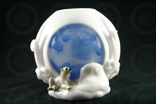Polar Bear Under the Blue Moon Candle