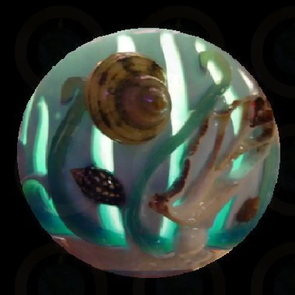 Shell Ball Teal Candle