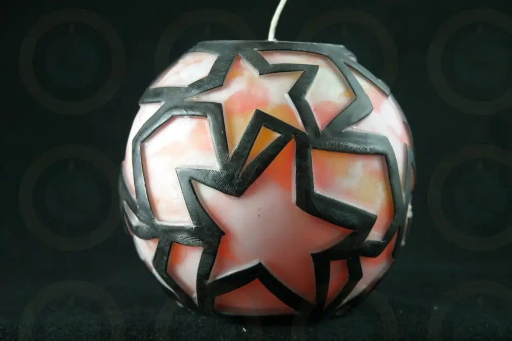 Star Art Big Black Candle