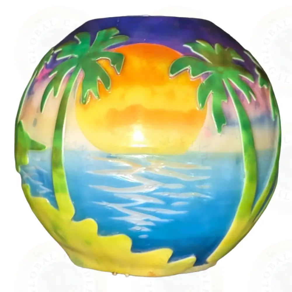 Tropical Landscape Sunset Sunset with Purple Sky