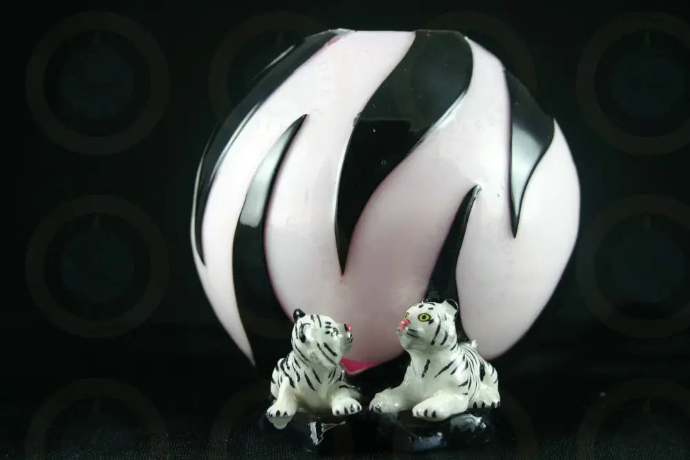 Two White Tigers in the Forest Candle