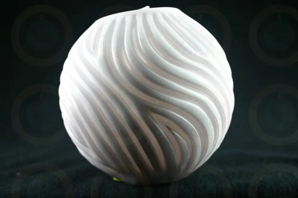 White Art Distortion Candle