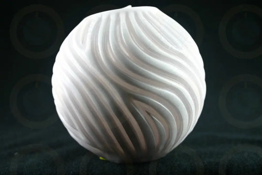 White Art Distortion Candle