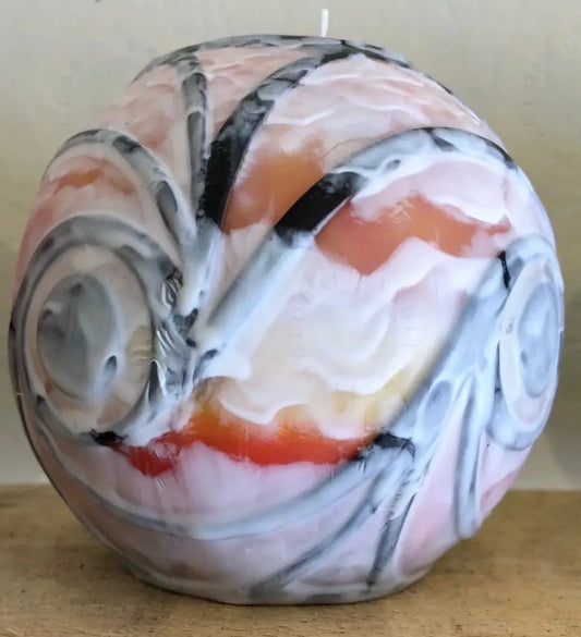 White Covered Spiral Candle