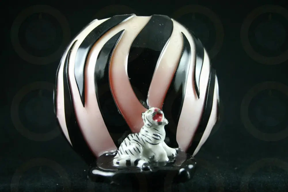 White Tiger in Forest Candle